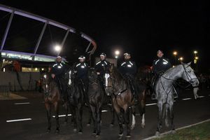 Policjanci podczas zabezpieczenia Ligi Narodów