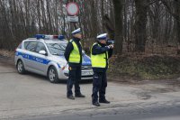 Policjanci podczas działań