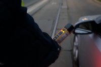 Policjanci w czasie działań &quot;Granica - alkohol i narkotyki&quot;