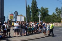 Policjanci zabezpieczają Tour de Pologne