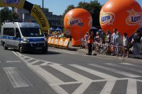 Policjanci zabezpieczają Tour de Pologne