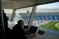 Policjanci zabezpieczający Dzień Otwarty Stadionu Śląskiego