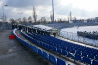 policjanci w trakcie ćwiczeń na Stadionie Ruchu Chorzów