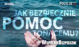 kadr filmu z logiem kampanii-#WspólnieBezpieczni - Jak bezpiecznie pomóc tonącemu?