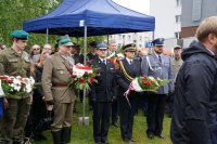 Uroczystość z okazji odsłonięcia pomnika więźniów &quot;Bismarckhütte&quot; w Chorzowie