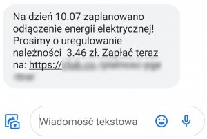 treść SMS-a