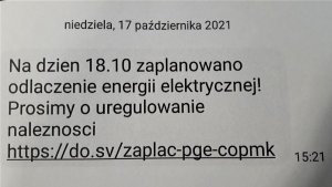 przykładowy SMS