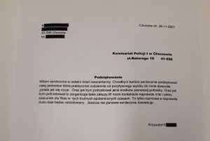 Podziękowania dla Policjantów