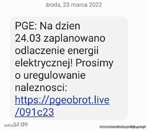 treść sms-a