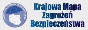 Plakat z mapą polski oraz napisem Krajowa Mapa Zagrożeń Bezpieczeństwa