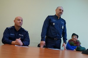 Zdjęcie przedstawia policjantów uczestniczących w uroczystości.