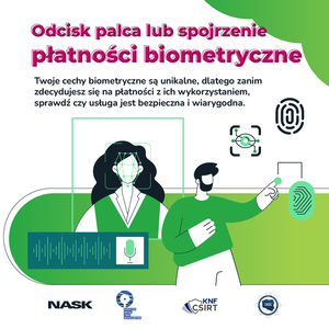 Grafika dotycząca płatności biometrycznych