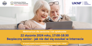 Grafika przedstawia zaproszenie na webinarium