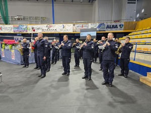 Na zdjęciu orkiestra Komendy Wojewódzkiej Policji
